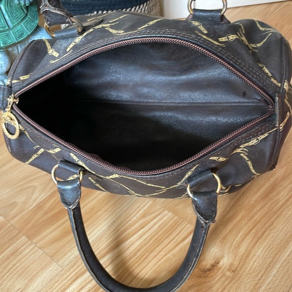 💥LONGCHAMP💥Vintage brown leather mini Boston bag/satchel (minor corner rubbing) - Picture 12 of 17